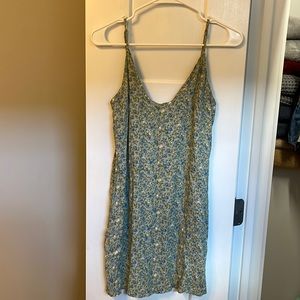 Reformation floral green dress, size medium